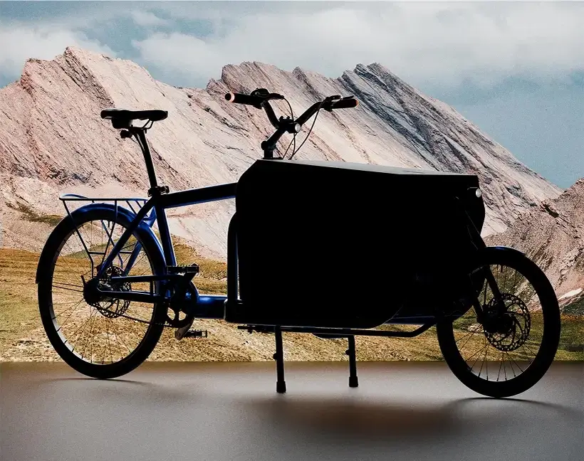Visuel de campagne illustrant les avantages du vélo cargo